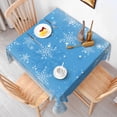 thumbnail image 5 of Tchckioa Winter Snowflakes Square Tablecloth,Waterproof Table Cloth for Kitchen,52x52 Inch, 5 of 7