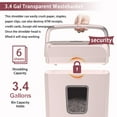 thumbnail image 4 of Bonsaii Confidential Shredder, Ideal for home offices, this high-security device shreds up to 6 sheets at once, handling documents, mail, staples, and credit cards, 3.4-gallon bin, Pink, 4 of 7