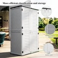 thumbnail image 4 of LEDMOMO Waterproof Outdoor Storage Cabinet, White, European Design, Durable Plastic, Patio Use, 4 of 10