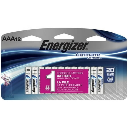 Energizer Ultimate Lithium AAA Batteries, 12 Pack