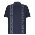 thumbnail image 4 of ZCFZJW Western Shirts for Men Big and Tall Regular Fit Casual Summer Short Sleeve Button Down Beach Vacation Hawaiian Tops Trendy Holiday Outfit Clothes 2025 Navy XL, 4 of 5