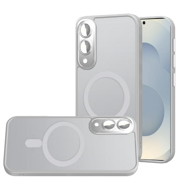 For Samsung Galaxy S25 EDGE Complete Protection HQ Matte Translucent Hybrid Shockproof w/ Camera Protector Compatible with MagSafe Cover, XPM Phone Case [Clear]