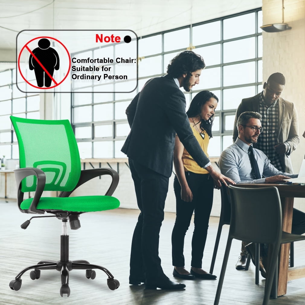 BestOffice Ergonomic Mesh Office Chair, Lumbar Support, Adjustable Height with Armrests for Adults, Teens, 2 Pack(Green)
