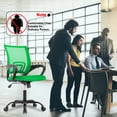 thumbnail image 6 of BestOffice Ergonomic Mesh Office Chair, Lumbar Support, Adjustable Height with Armrests for Adults, Teens, 2 Pack(Green), 6 of 7