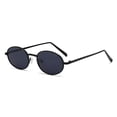 thumbnail image 3 of Small Frame Retro Oval Sunglasses Fashionable Men's and Women's Street Photography Sunglasses Trendy Round Frame Sunglasses, 3 of 9