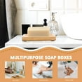 thumbnail image 6 of Raindrops Bamboo Soap Dish 2Pcs Set Water Filtration Design For Bathroom Use, 6 of 7