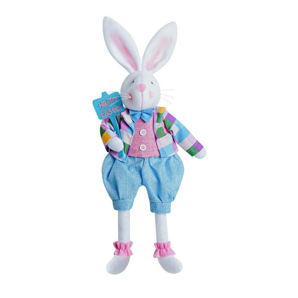 Peluche de conejo con atuendo para coleccionar en la sala de estar ninguno