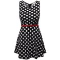 thumbnail image 1 of Women's Casual Fit Flare Polkadot Sleeveless Dress, 1 of 3