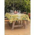 thumbnail image 2 of Outdoor Tablecloth with Umbrella Hole and Zipper, Yellow Birthday Rectangle Table Cloth 54x80 Inch Waterproof Tablecloth, Colorful Confetti Ribbons Polka Dots Classroom Picnic Table Cover for Patio, 2 of 7