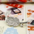 thumbnail image 2 of Besufy Women Brooch Pin Leaf Silver Tone Rhinestone Crystal Wedding Breastpin, 2 of 7