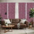 thumbnail image 2 of Ambesonne Pink Zebra Window Curtains, Savannah Art Pattern, Each 28" W x 63" L, Black Pink Pale Mauve, 2 of 5