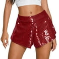 thumbnail image 3 of Hienoo Women's Sparkly Sequins High Waist Shorts for Stage Performance Dancing, Sizes S-XL, 3 of 5