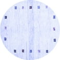 thumbnail image 1 of Ahgly Company Indoor Round Solid Blue Modern Area Rugs, 3' Round, 1 of 4