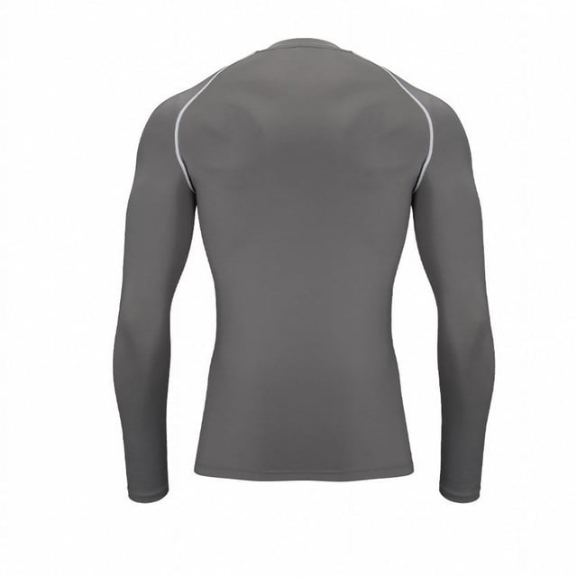 Men's Athletic Long Sleeve Compression Shirt Performance Base Layer Top for Fitness Training and Gym Workouts
