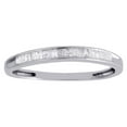 thumbnail image 2 of .925 Sterling Silver Baguette Diamond Wedding Band Anniversary Ring 0.17 Ct., 2 of 5