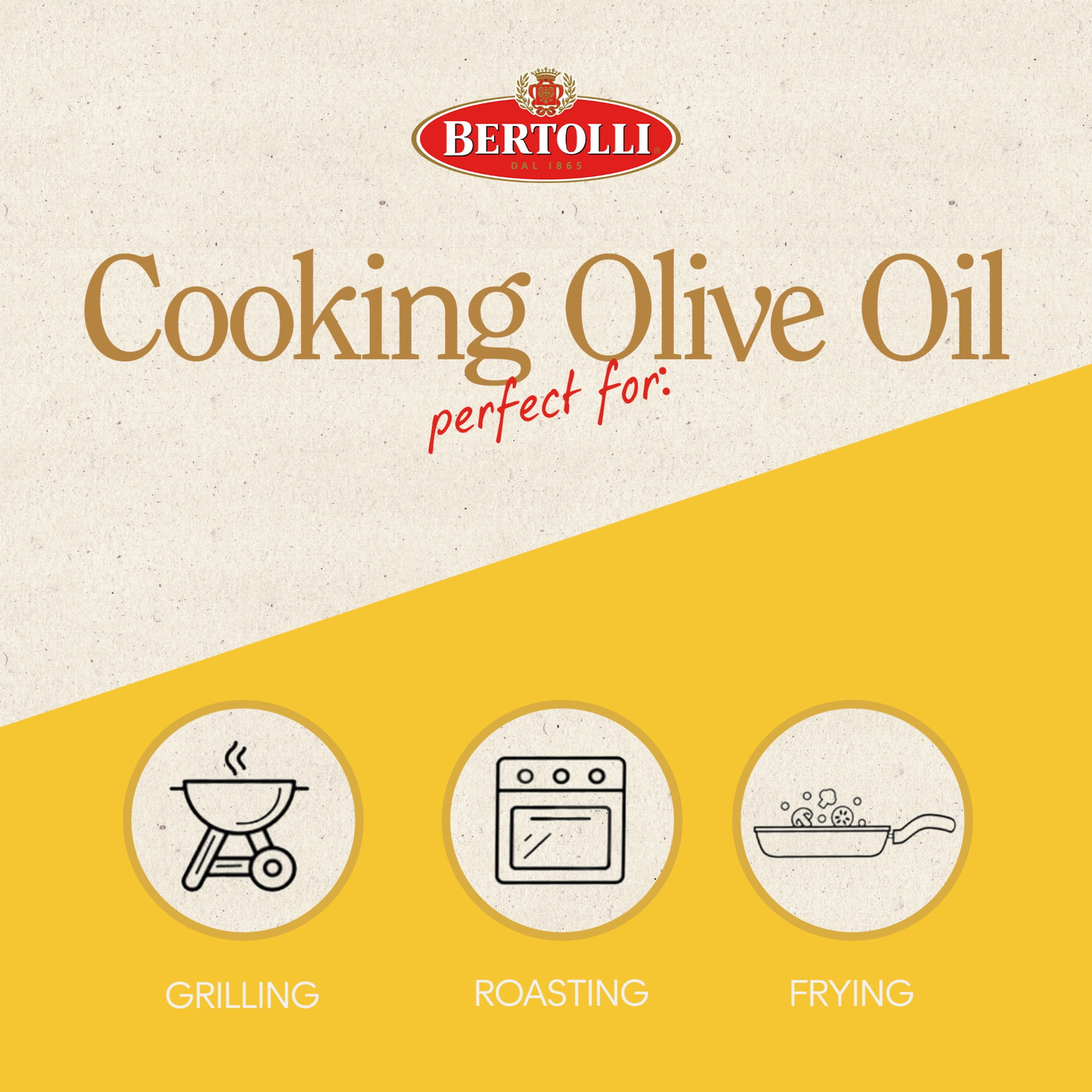 (4 pack) Bertolli Cooking Olive Oil, 50.7 fl oz