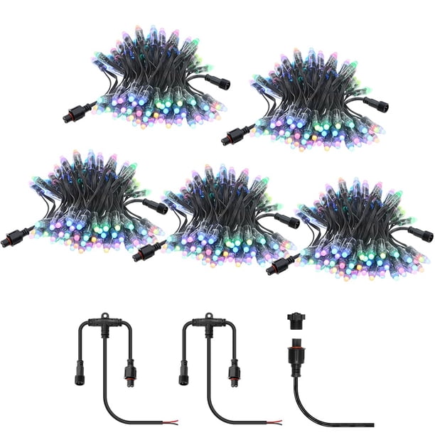 Cadena de luces ALITOVE WS2811 12 V, 500 unidades RGB, resistente al agua