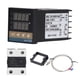 thumbnail image 1 of Juego de controlador de temperatura PID digital 3 piezas 0-400 ℃ Controlador de temperatura Juego de módulo de relé termopar 100-240V 25A, 1 of 5