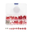 thumbnail image 4 of Kit de arandela 125 piezas perfecl Cabeza redonda avellanada de aleación de aluminio ROJO, 4 of 7