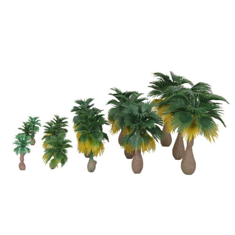 15 Pcs Rainforest Plastic Palm Tree Diorama Models Trees Desert Diorama  Supplies