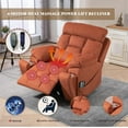 thumbnail image 6 of Oversized Power Lift Recliner for Elderly 25.5in Extra Wide Recliner 4-Motor Massage and Heat 400 BLS Oversized Recliner Chair with Hidden Cup Holders and Side Pockets, 6 of 15