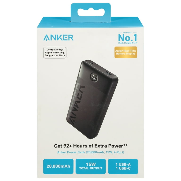 Anker Fast Charging 20K Power Bank (15W, 2 ports) - Walmart.com Anker Fast Charging 20K Power Bank (15W, 2 ports) - Walmart.com