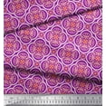 thumbnail image 3 of Soimoi Purple Cotton Duck Fabric Floral Damask Print Fabric by the Yard 42 Inch Wide, 3 of 3
