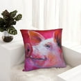 thumbnail image 6 of Pofeuu Pig Print Double-sided plush pillowcase Square Throw Pillow Covers Pillows Cover for Living Room Bedroom Sofa Couch Cushion Cover（No pillow core）-26"x26", 6 of 7