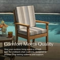 thumbnail image 2 of Stripe Taupe Midback Dining Chair Cushion, 2 of 8