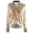 Gold, variant on Fashion Womens Sequin Jacket Long Sleeve Front Zip with Ribbed Cuffs Outerwear Tops