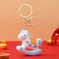 thumbnail image 7 of Cute Chinese Zodiac Horse Keychain, Plastic Chinese New Year Horse Pendant, 2026 Year of The Horse Toy Gift, Horse Keychain Purse Charms Handbags Car Keyring, 7 of 7