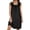 Black, variant on Ohufall Women's Dress Loose Sling Solid Color Knee-Length Dress Casual Vacation Comfort Dress