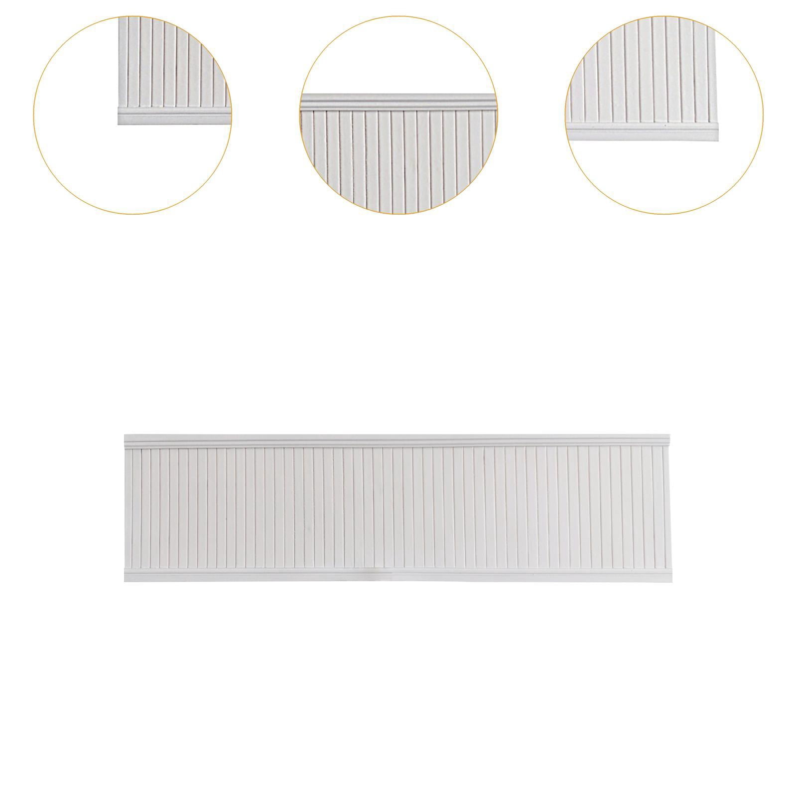 LeeQinersw 1: 6 Miniature Wall Panel Wall Skirting Board for Window Display Furnishings White