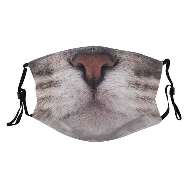 Funny Animal Face Reusable Washable with Tiger Cat Dog Monkey Pig Designs for Kids & Adults