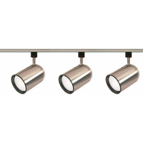 3 - Light Brushed Nickel/Silver Track Lighting