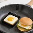 thumbnail image 1 of HONGLIN Black Handle Square Egg Shaper Mold Food Grade Non-Stick Breakfast Cooking Tool Multifunctional Diy Mould For Pancake Sandwich Fried Egg Kitchen Supplies, 1 of 4
