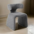 thumbnail image 6 of Cid Fiu 22 Inch Dining Chair- Curved Wingback- Gray Textured Polyester, 6 of 6