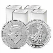BRITISH ROYAL MINT Lot of 100 - 2024 Great Britain 1 oz Silver Britannia BU