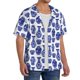 thumbnail image 2 of Balery Blue Vases Camisa Casual de Manga Corta con Botones para Hombre, Texturizada, Estilo Cubano, para Playa, Verano-X-Large, 2 of 5