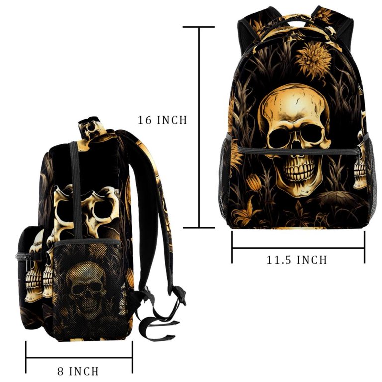 black and gold leather backpack mens seamand Personalized 3D Lion PU Casual Laptop for Men Durable Travel Daypack (Gold color) : Electronics feel comfortable and put together no matter what comes your way Alpha Designer Embossed Backpack -