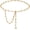 Paperclip Gold 105cm/41", variant on Women’s Metal Waist Chain Adjustable Gold Silver Chain Belt for Dresses Jeans
