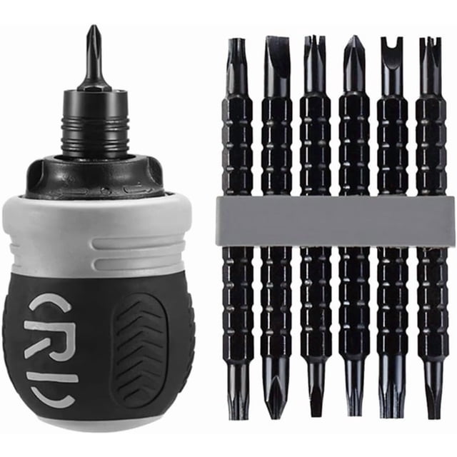 EGNMCR Tools&Home Improvement Ratcheting Screwdriver Set 12 In 1 Multi-bit Stubby Screw Driver Set-Adjustable Length Reversible End Portable a screwdriver