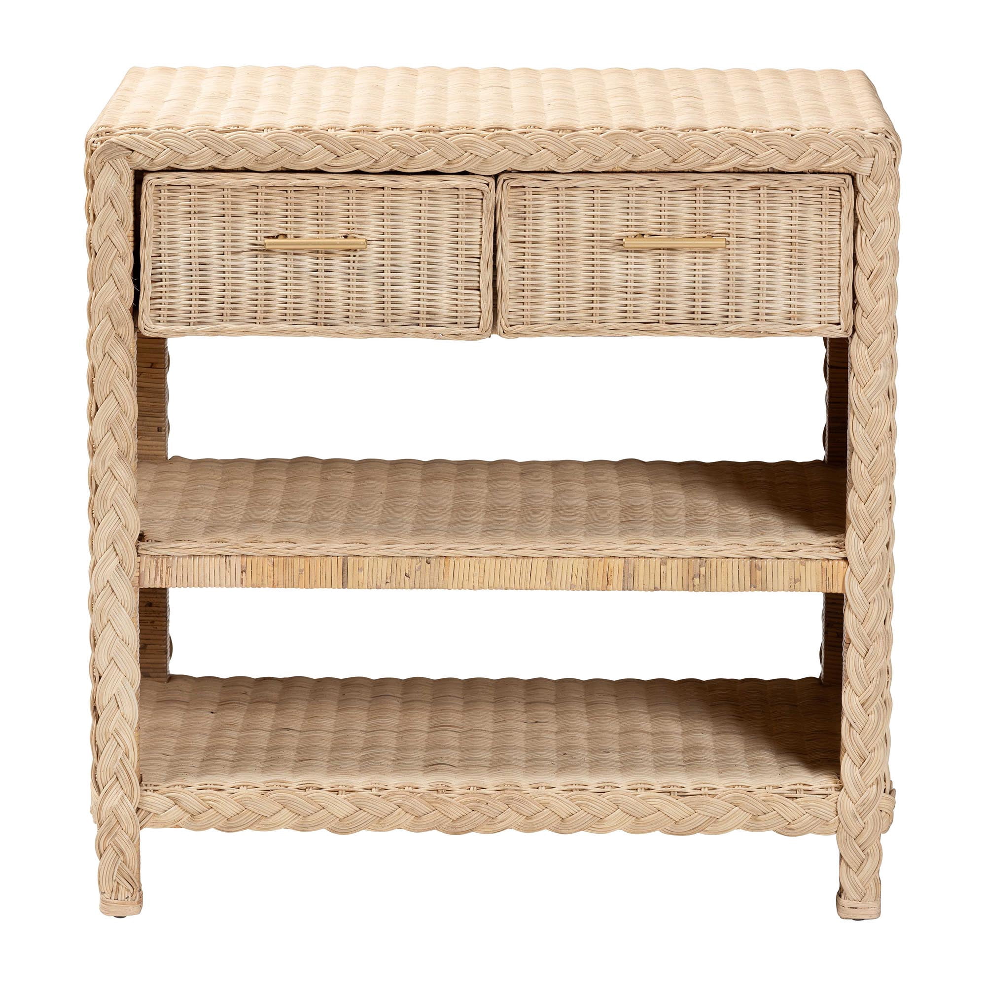bali & pari Lanica Japandi Console Table, Pale brown