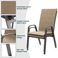 thumbnail image 3 of NAPWANT Patio Dining Chairs, Set of 4 Stackable Outdoor Chairs, All-Weather Space Saving Design, Beige, 3 of 10
