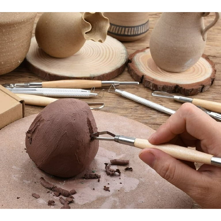 Comiart 6pcs Wax Sculpting Tools Polymer Clay Soap Carvers Modelling Carving Sculpting Tool Pottery Craft Tools Set