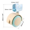 thumbnail image 2 of Ruedas giratorias de 2 pulgadas con soporte en U para muebles, ruedas dobles de color azul claro con freno, 4 piezas, 2 of 3