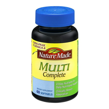 Nature Made multi complet Dietary Gélules Formule originale - 60 CT