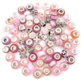 thumbnail image 1 of HLONK 80 Pcs Perles de Lampe Style Européen Varié Grands Trous Perles Entretoises pour Femmes, 1 of 18