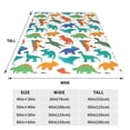 thumbnail image 3 of Sikiie Colorful Dinosaur Ultra-Soft Micro flannel Blanket Luxury All Seasons Warm Blanket for Bedding Sofa and Travel (4 sizes)-50"x40", 3 of 7