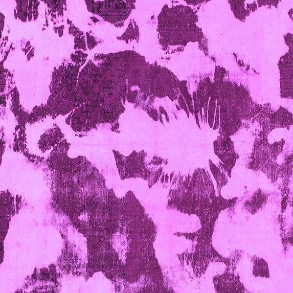 Ahgly Company Indoor Square Abstract Purple Modern Area Rugs, 5' Square
